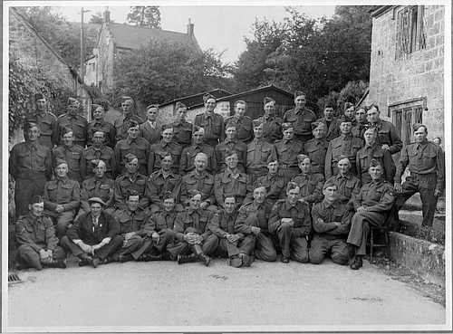 Netherbury Home Guard outside Stonehouse